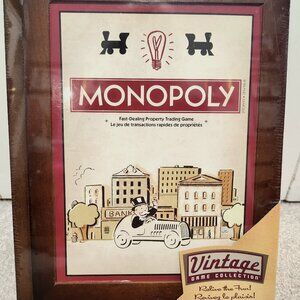 Vintage Game Collection, Parker Brothers Monopoly Wooden Box Game